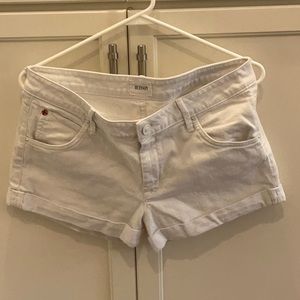 Hudson white jean shorts